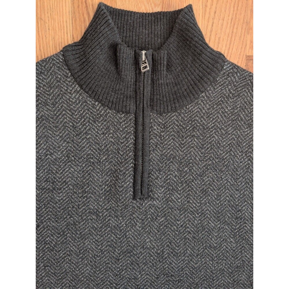 Bonobos Men's Sweater Washable Merino Wool Half-Zip 1/4 Zip Pullover Large